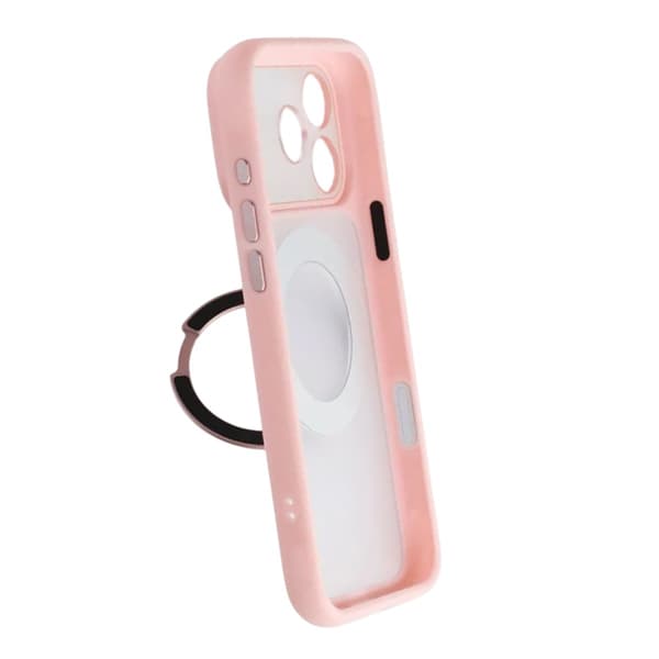 Skal med Roterbart MagSafe-Stativ för iPhone 17 Pro Max - Rosa