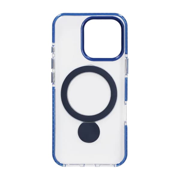 Magsafe Case for iPhone 16 Pro Max - Transparent blue with ring stand