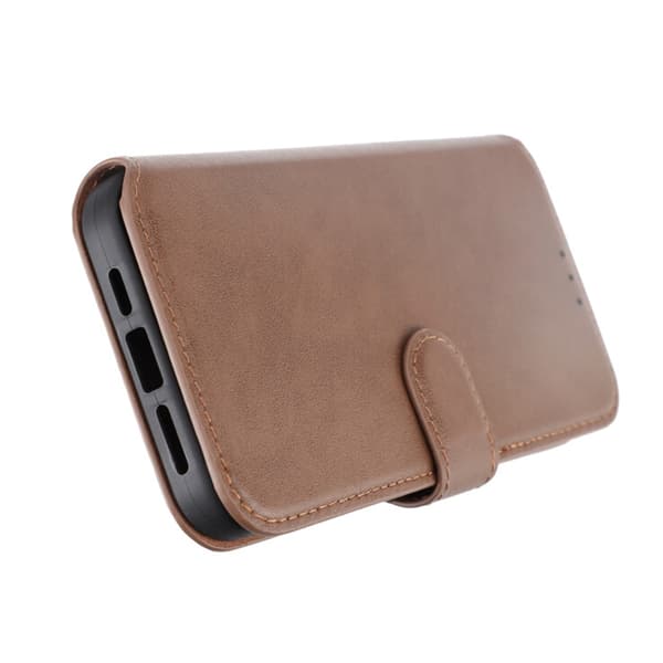 iPhone 15 Pro Max Plånboksfodral Läder Rvelon - Brun