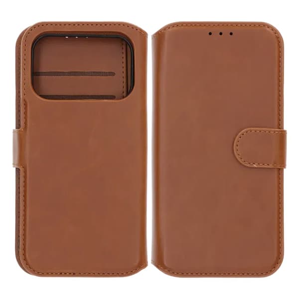 RV Magnetic Wallet Case iPhone 17 Pro Max Brown