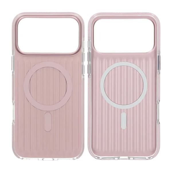 Mobilskal Korrugerad Magsafe för iPhone 17 Pro Max - Rosa