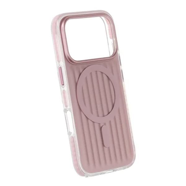 Corrugated Magsafe Mobile Case for iPhone 17 Pro - Pink
