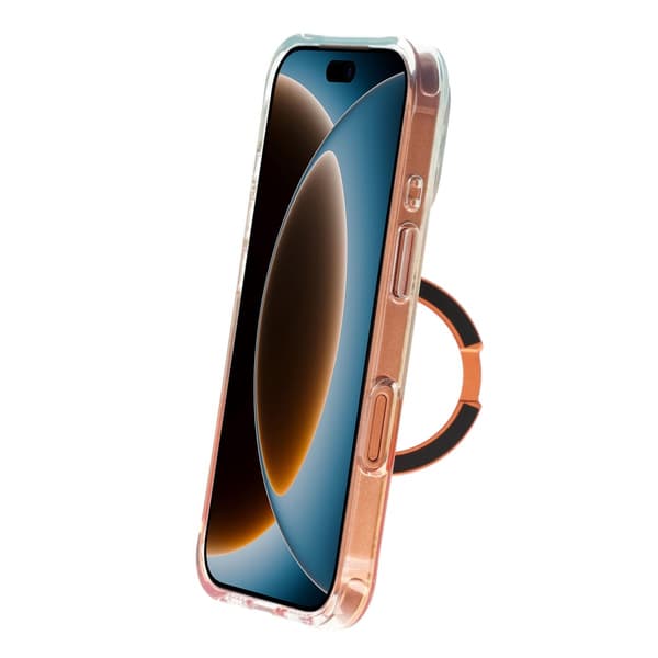 Ice Shell 360° Rotatable Magnetic Kickstand Phone Case - iPhone 17 Pro Max/18 Pro Max Orange