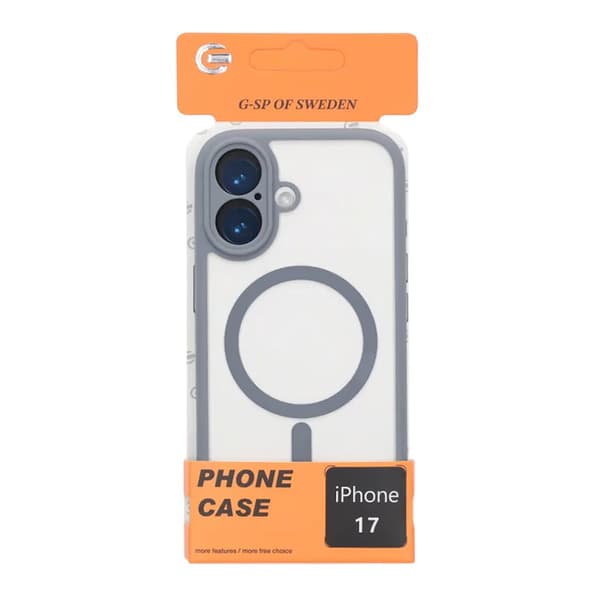 Case for iPhone 17 with MagSafe and Camera Protection with Gray
