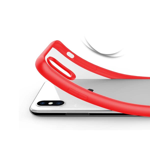 Mobile Case Shockproof for iPhone XS Max - Red Transparent