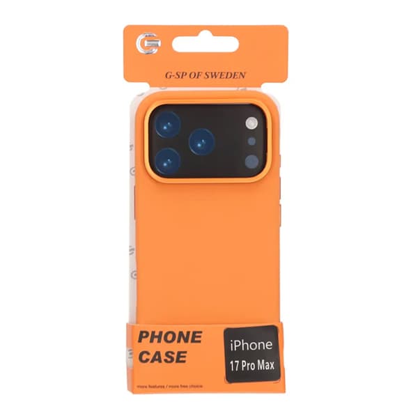 Mobilskal Silikon Magsafe och Statv iPhone 17 Pro Max - Orange