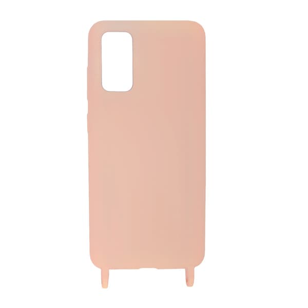 Silicone Case for Strap and Necklace for Samsung Galaxy 20 - Pink