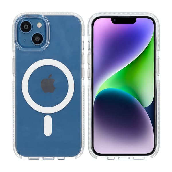 Mobile Case Magnet Double Protection for iPhone 13 and 14 - White