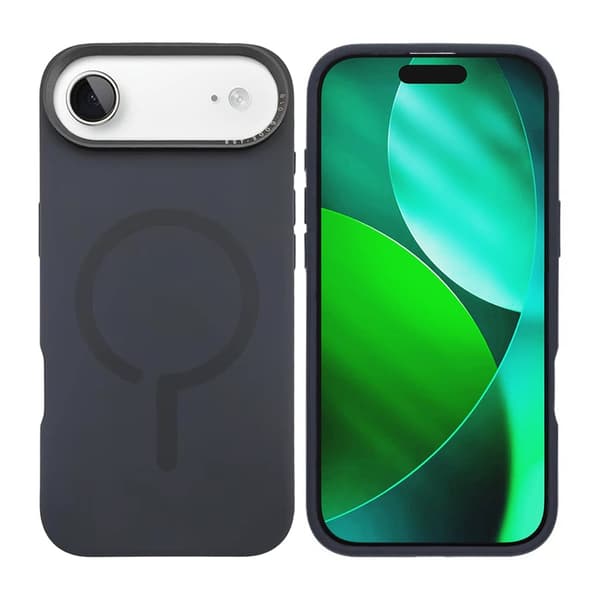 Silicone Mobile Case with Camera Metal Frame for iPhone Air - Blue
