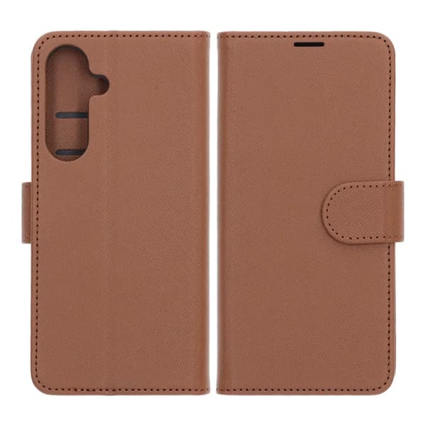 Wallet Case with Stand for Samsung Galaxy S25 FE - Brown