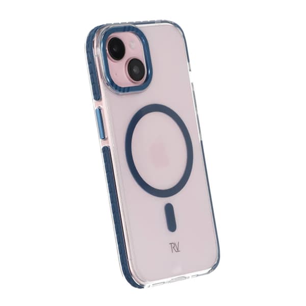 iPhone 15 Rvelon Mobilskal Magnet Förstärkt - Blå