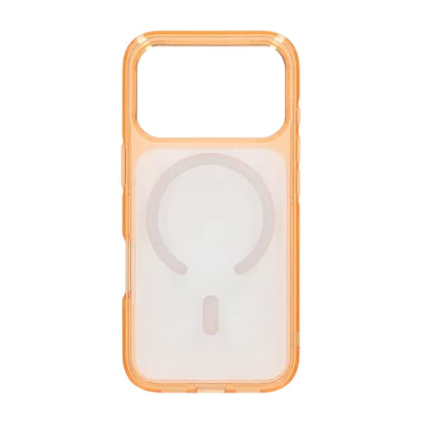 Mobilskal TPU Magsafe för iPhone 17 Pro Max - Orange Transparent