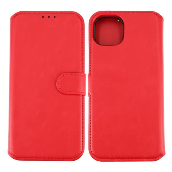 iPhone 15 Plus Plånboksfodral Magnet Rvelon - Röd