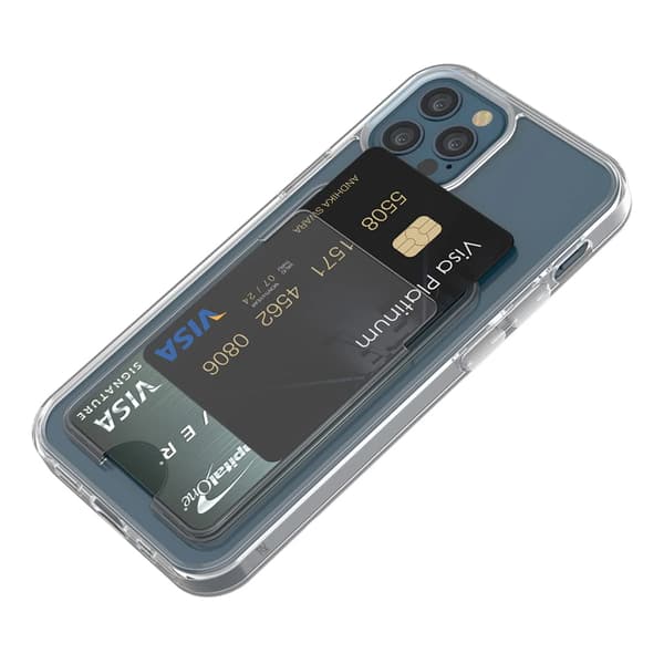 iPhone 12/12 Pro Case with Card Holder TPU - Transparent
