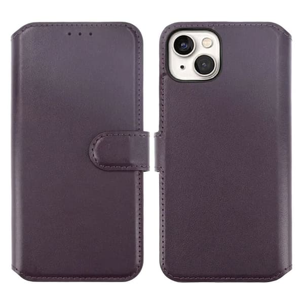 iPhone 15 Plus Plånboksfodral Läder Rvelon - Lila