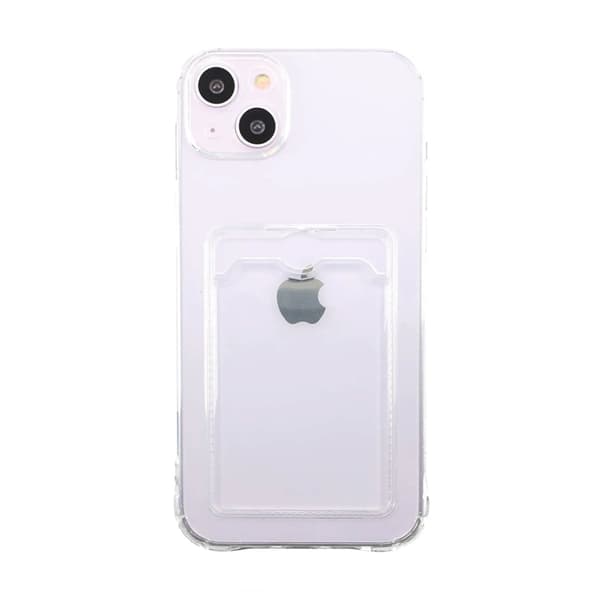 Shockproof Case with Card Holder iPhone 14 Transparent