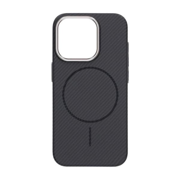 iPhone 15 Pro Carbon Patterned Phone Case - Black