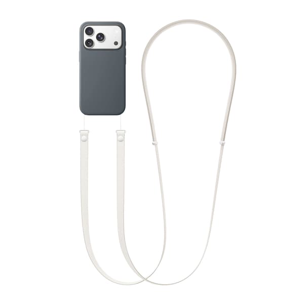 Crossbody Strap för iPhone mobilskal - Ljusbrun