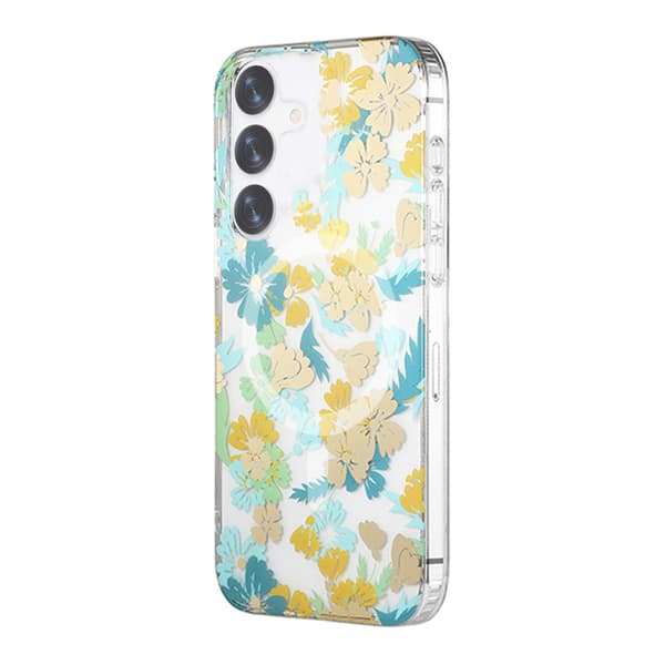 Samsung Galaxy S24 Plus Case Magnet - Flowers Turquoise