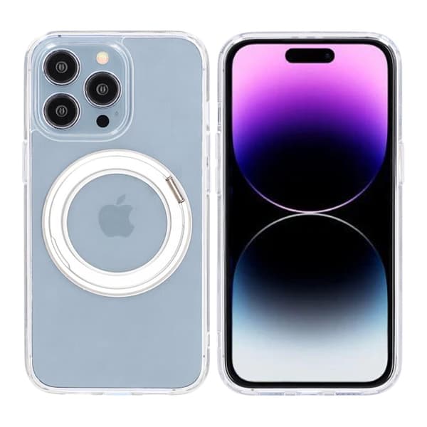 iPhone 14 Pro Max Mobilskal med Magsafe Stativ - Transparent