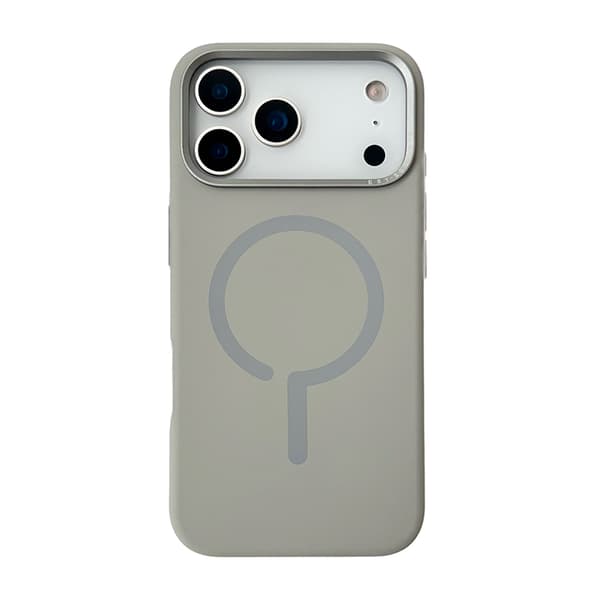 Mobilskal Silikon med Kamera Metallram för iPhone 17 Pro - Grå