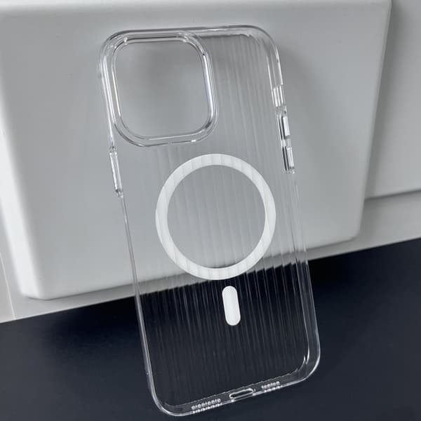 iPhone 15 Pro Mobilskal Korrugerad - Transparent