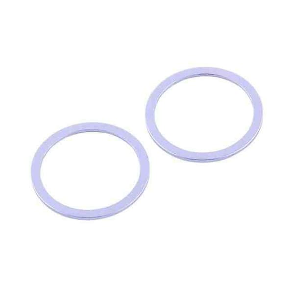 iPhone 12 Linsskydd med Metallram - Lila (2-pack)