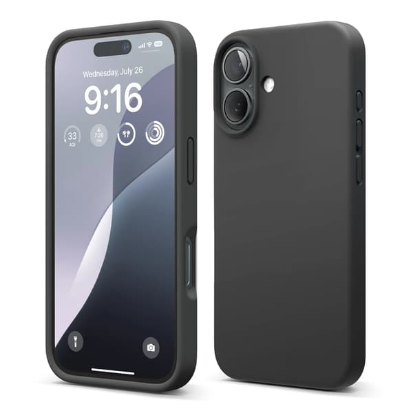 iPhone 16 Plus Case - Silicone Rvelon Black