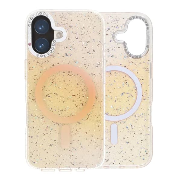 Glitter Diamond Magnetic Case - iPhone 17 Gold