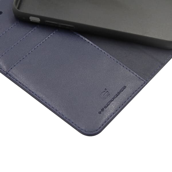 iPhone X/XS Plånboksfodral Magnet Läder med Stativ - Blå