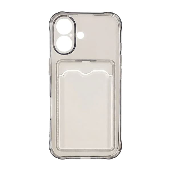 Shockproof Mobile Case with Card Holder for iPhone 17 - Black