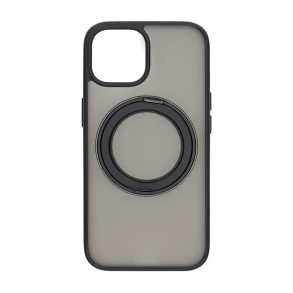 Matte case 360 ​​rotating bracket Mobile Phone Case For iPhone 15 Black