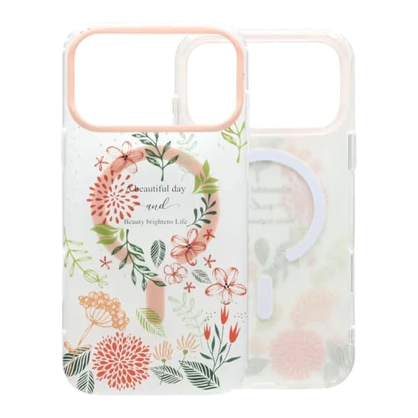 Painted Floral Matte Magnetic Case For iPhone 17 Pro - H2