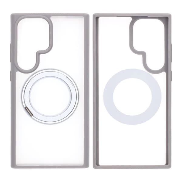 Matte case 360 rotating bracket Mobile Phone Case For Samsung S25 Ultra grey