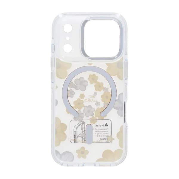 Gradient Floral Magnetic Case For iPhone 17 Pro Yellow