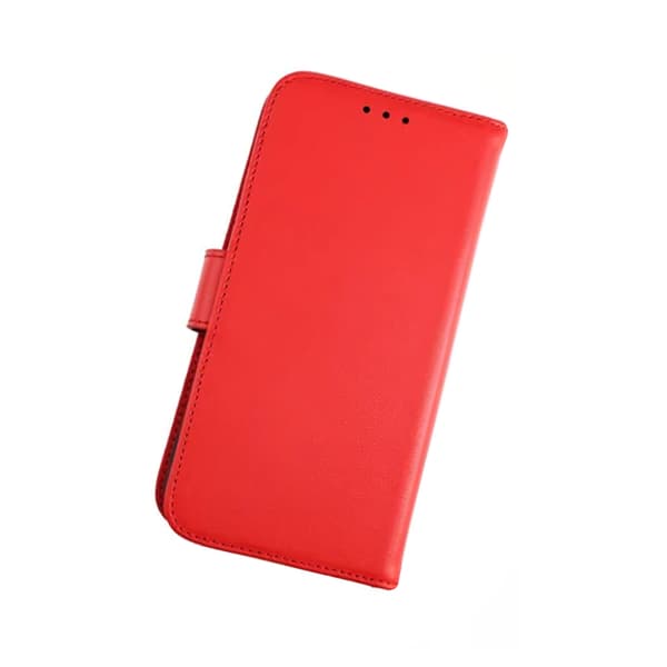 iPhone 13 Pro Max Plånboksfodral Läder Rvelon - Röd