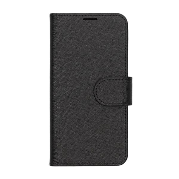 Flip Stand Leather Wallet Case For iPhone 16 Black