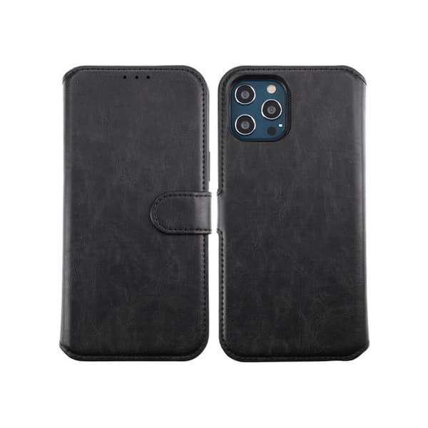 iPhone 12 Pro Max Plånboksfodral Magnet Rvelon - Svart