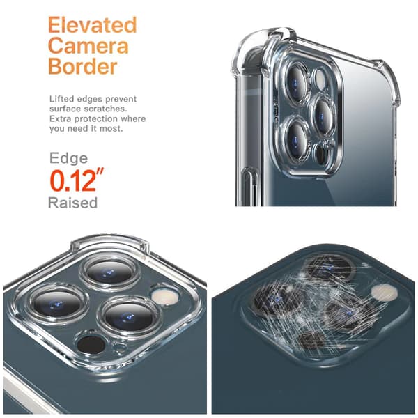 Shockproof Case with Card Holder iPhone 13 - Transparent