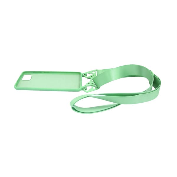 iPhone 11 Pro Max Silikonskal med Rem/Halsband - Grön