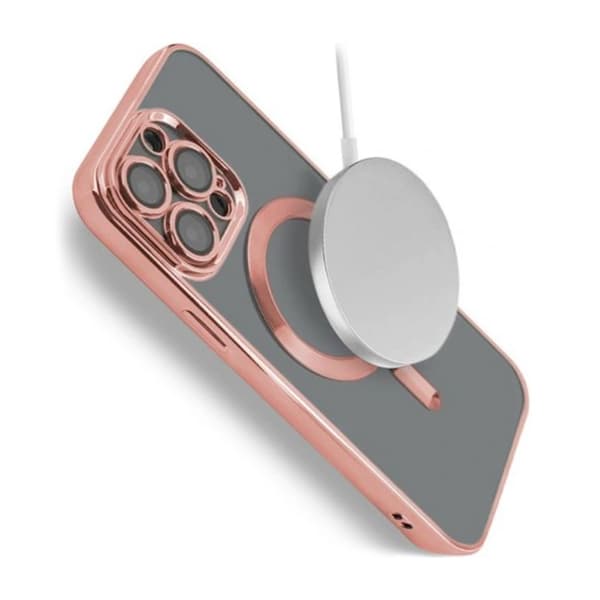 Luxury Mobilskal med Magsafe iPhone 15 Pro - Rosa