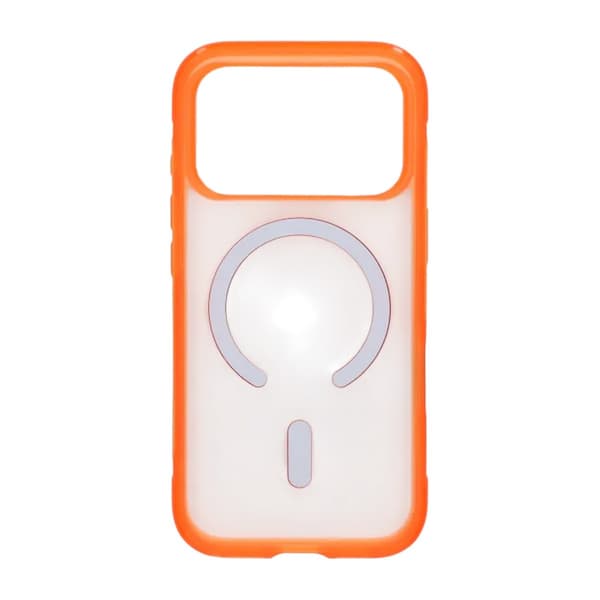Matte Magnetic Shockproof Airbag  Case For iPhone 17 Pro Max Orange