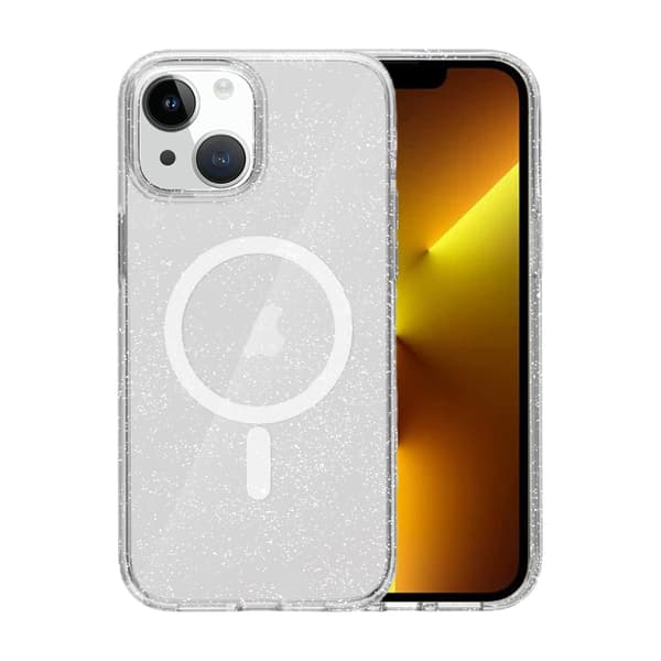 iPhone 13 Hybrid Case With Glitter - Transparent