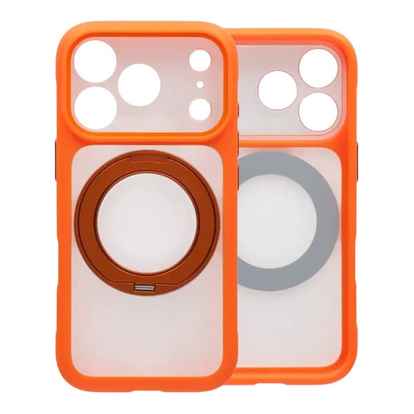 Skal med Roterbart MagSafe-Stativ för iPhone 17 Pro - Orange