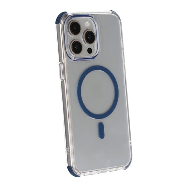 iPhone 15 Pro Max Rvelon Mobilskal Magnet med Kantskydd - Blå