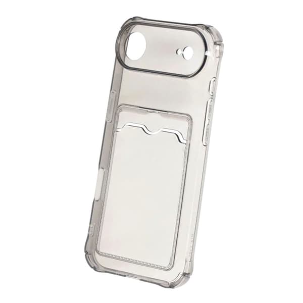 Shockproof Phone Case with Card Holder for iPhone 17 Air - Black