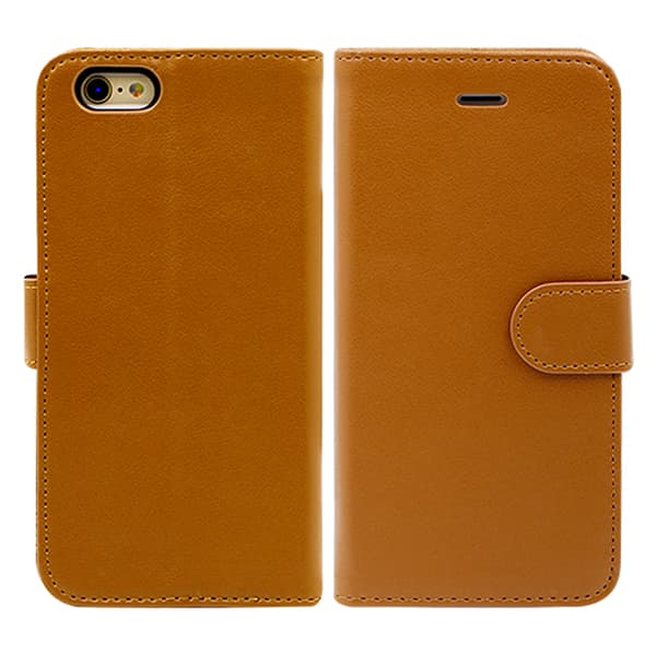 iPhone 6 och iPhone 6S Plånboksfodral Läder med Stativ - Brun