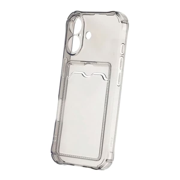 Shockproof Mobile Case with Card Holder for iPhone 17 - Black