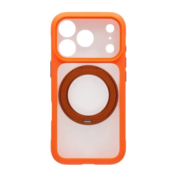 Skal med Roterbart MagSafe-Stativ för iPhone 17 Pro Max - Orange