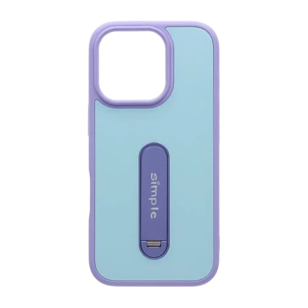 Candy Color Rotating Stand MagSafe Case For iPhone 16 Pro Purple